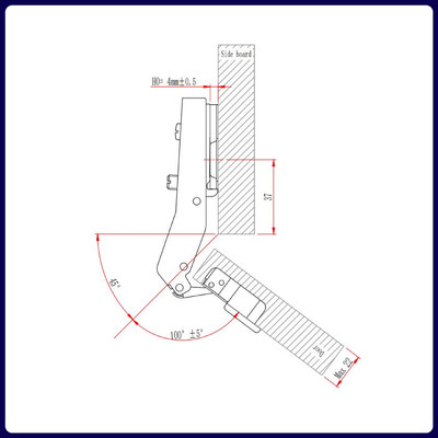 Петля с амортизатором EVA Advance soft, угловая, clip on, 30/95*, 48мм (уп200 шт) 3978