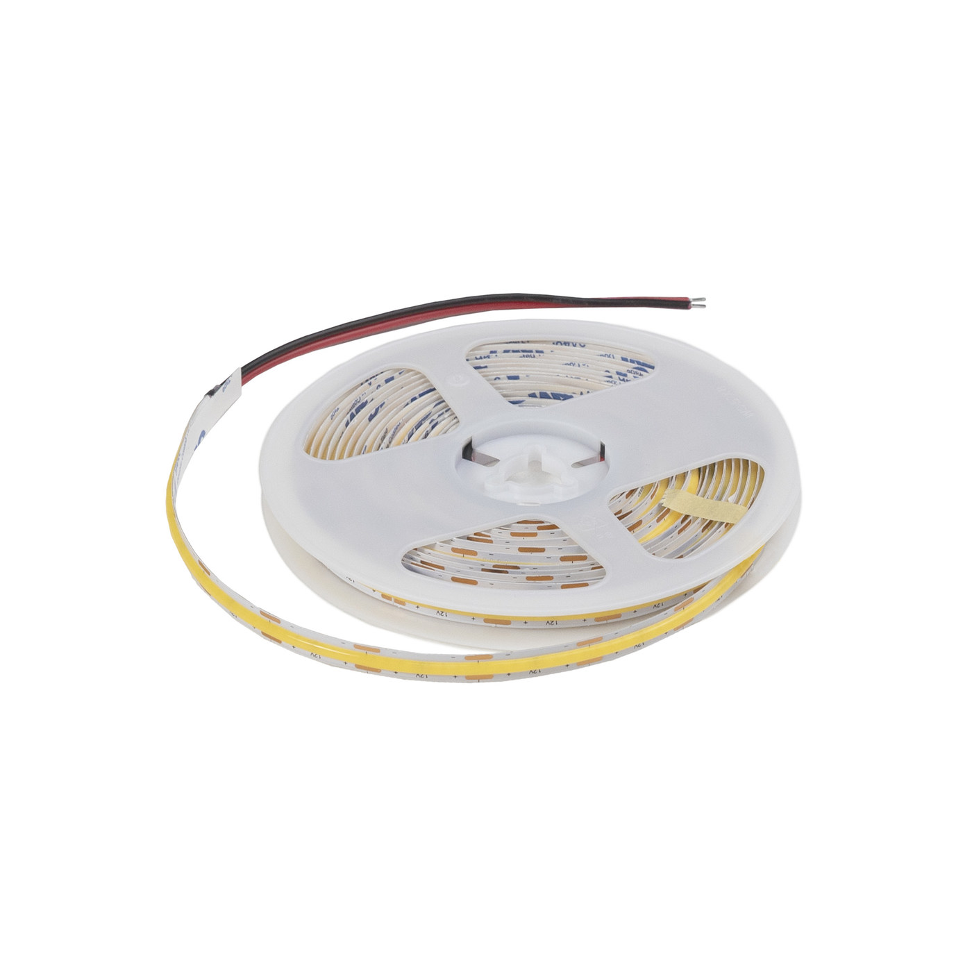 Лента светодиодная COB - 15W/m, 24V, 8мм, 480 д/м, IP20, теплый белый (3000K), CRI90, 1400 Lm, 5м, AKS 115318