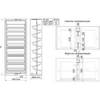 Обувная система поворотная 800 BRUNO h1927-2177 (12 полок), графит PRIME by AKS 122793