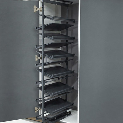 Обувная система поворотная 800 BRUNO h1927-2177 (12 полок), графит PRIME by AKS 122793