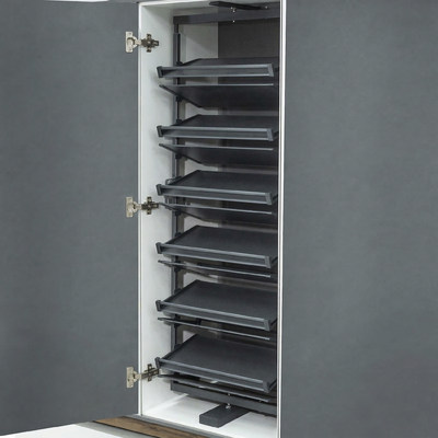 Обувная система поворотная 800 BRUNO h1927-2177 (12 полок), графит PRIME by AKS 122793