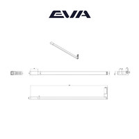 Комплект прямоугольных рейлингов для ящиков EVA Slimbox L450, графит (уп20) 5099