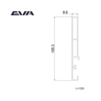 Передняя панель для внутреннего ящика EVA Slimbox L1200, графит (уп20 шт.) 5103