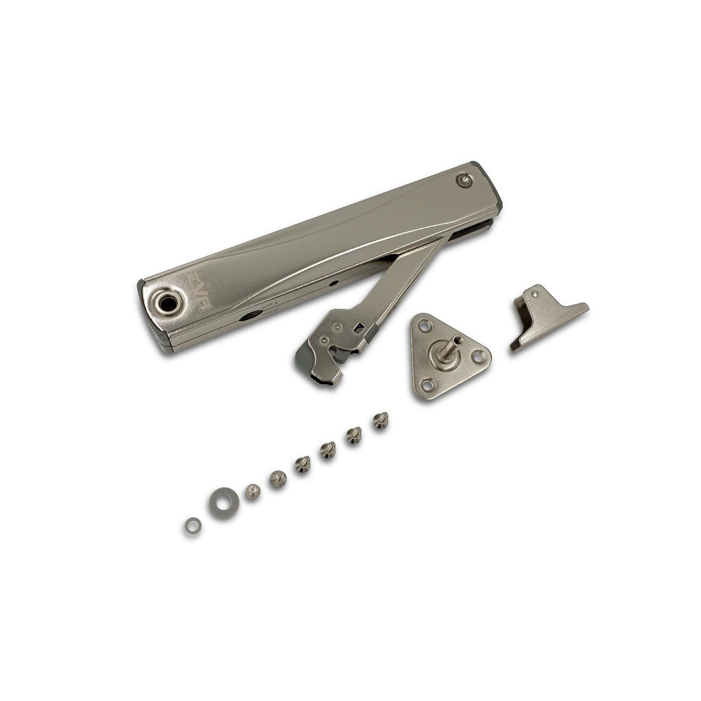 Подъемный механизм поворотный EVA Lift FLAP SOLO (L), KM1500-2240, H240-500мм, хром (уп1 шт) 00004501