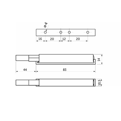Механизм push-to-open наконечник резиновый накладной белый AKS 115822