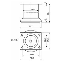 Опора меб. мет. d50 h50 хром AKS 115236