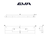 Ручка-скоба EVA LOFT 160мм (L176мм), белый матовый (уп25 шт) 3931