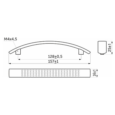 Ручка меб. скоба мет. UN87 128 сатин GRIDLI 54133