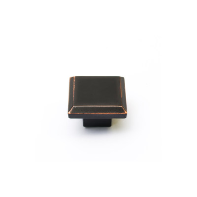 Ручка-кнопка FK1691 knob, черно-красная бронза матовая 58623