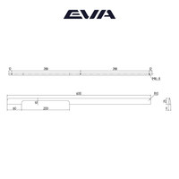 Ручка-скоба EVA LOFT 288мм (L600мм), белый матовый (уп25 шт) 3935