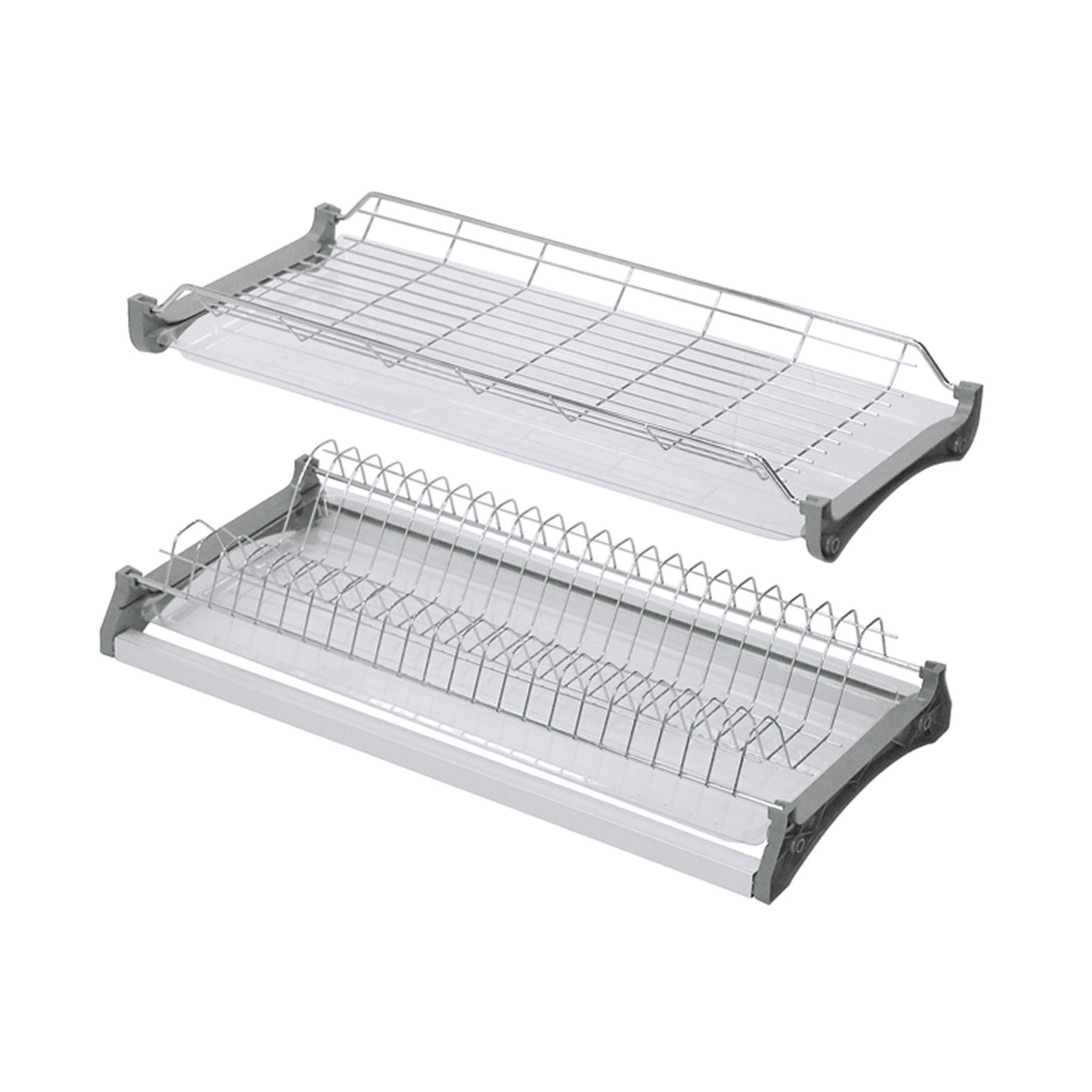 Сушилка для посуды 2-ух ур. 600 с рамой и поддоном VAR 3, хром (10)