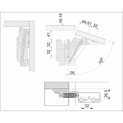Подъемный механизм JUNIOR GRIDLI 123361 (стар.код 13321)