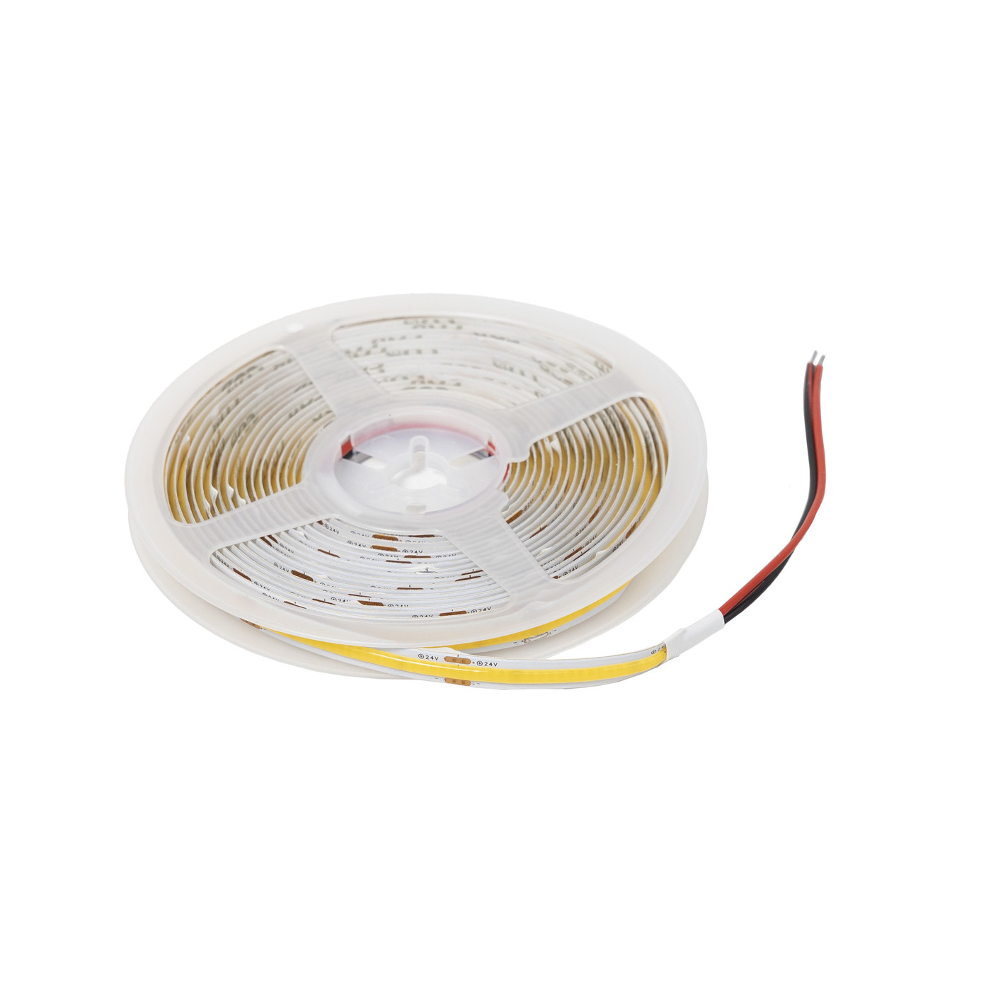 Лента светодиодная COB - 15W/m, 24V, 8мм, 480 д/м, IP20, холодный белый (6000K), CRI90, 1400 Lm, 5м, AKS 115319