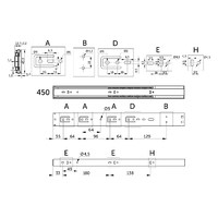 Направляющая шариковая h45 L-450 с доводч. PRIME by AKS 114796 (стар.код 89854)ЛОФТ