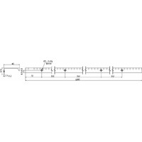 Ручка мебельная накладная алюм. INSIDE1056/1200, матовый хром AKS 110869