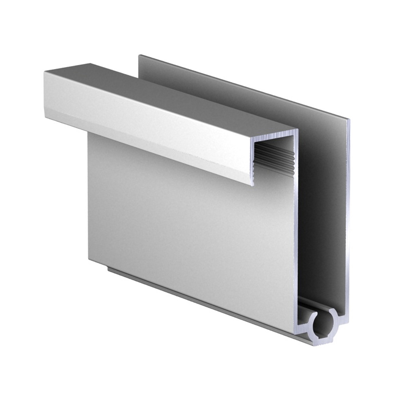 Профиль горизонт. нижний (нижняя рамка) Slim Серебро (6,0) АВД-4872