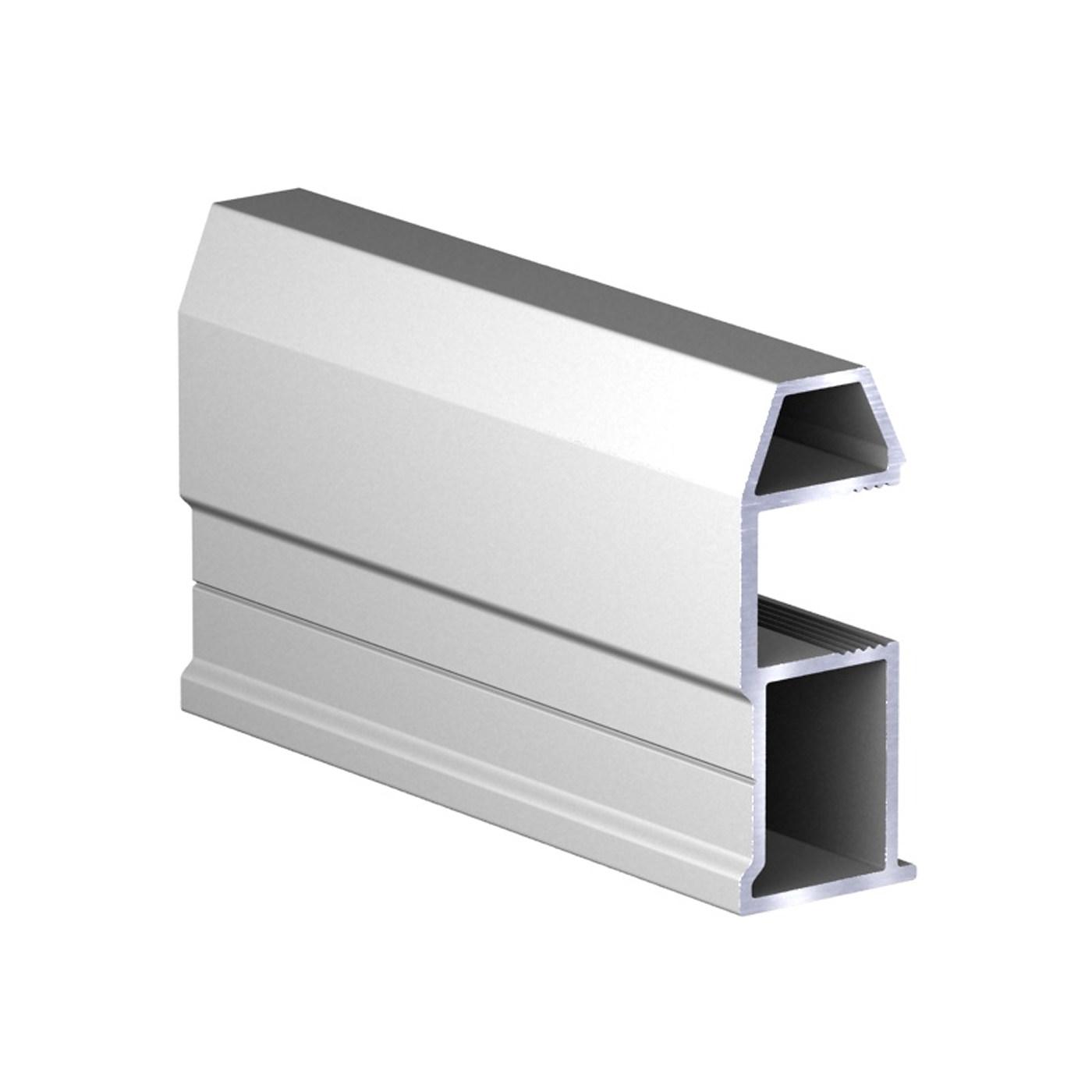 Профиль вертик. алюм. Асимметрич. Slim Серебро ( 5.4 ) АВД-5782