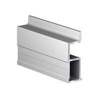 Профиль вертик. алюм. Асимметрич. Slim Серебро ( 5.4 ) АВД-5783