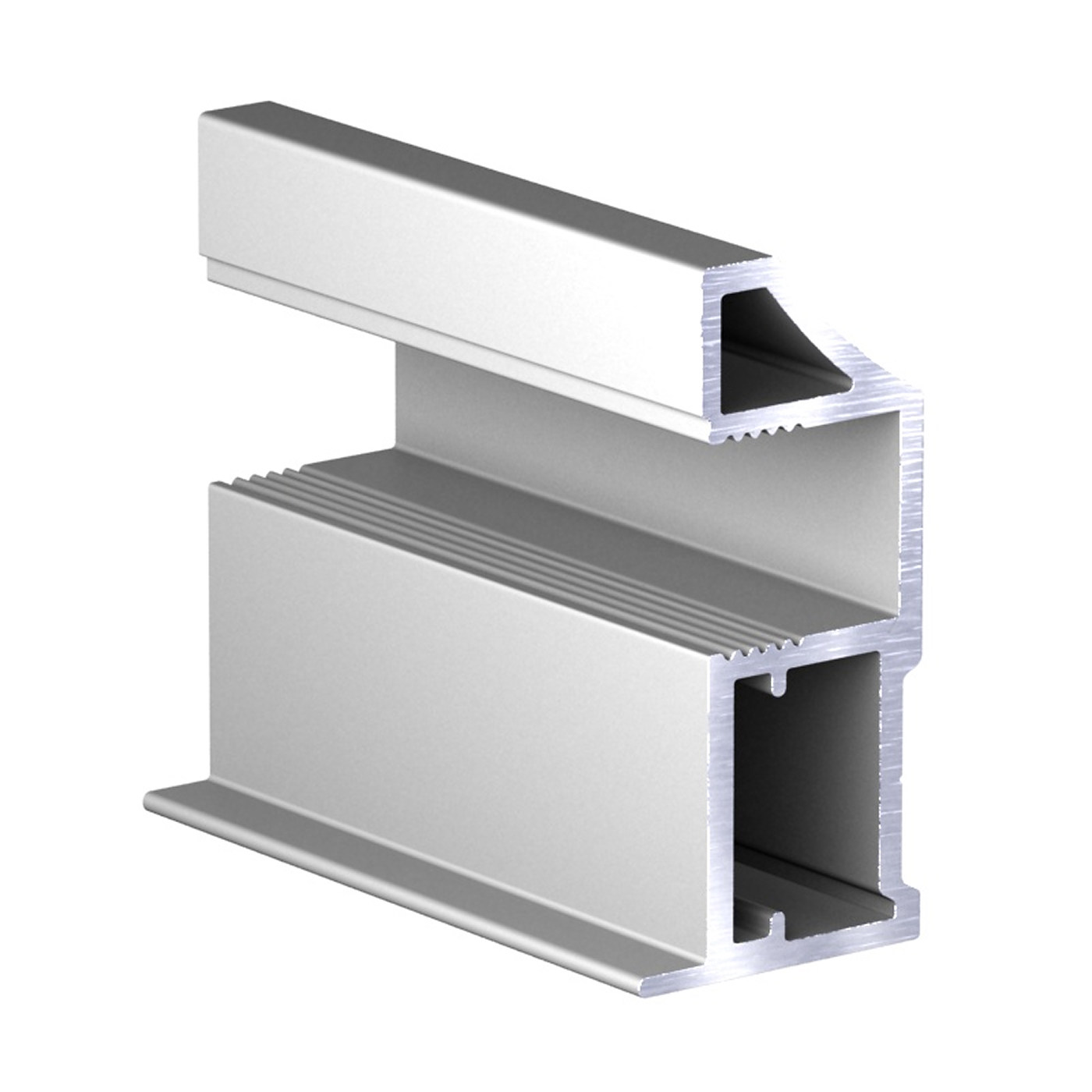 Профиль вертик. алюм. Асимметрич. Slim Серебро ( 6.0 ) АВД-0579