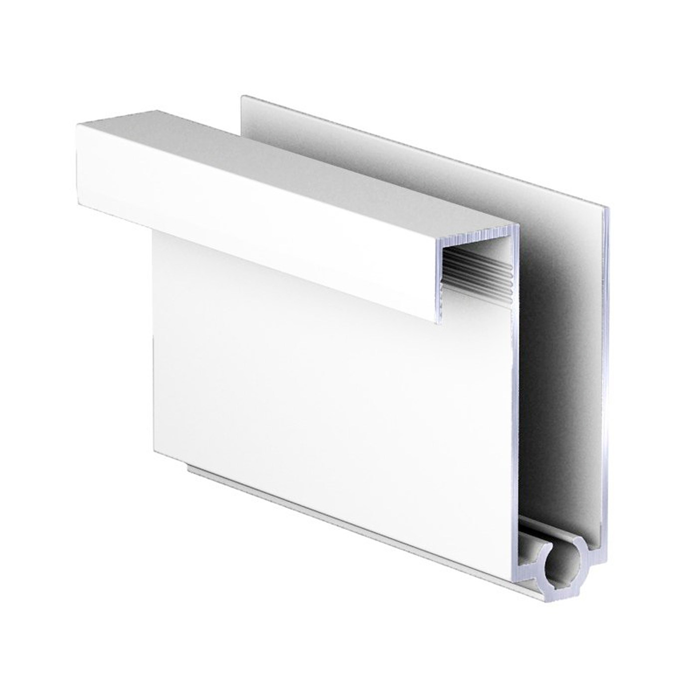 Профиль горизонт. нижний (нижняя рамка) RAL9016 Slim БЕЛЫЙ МУАР (6,0) АВД-4872