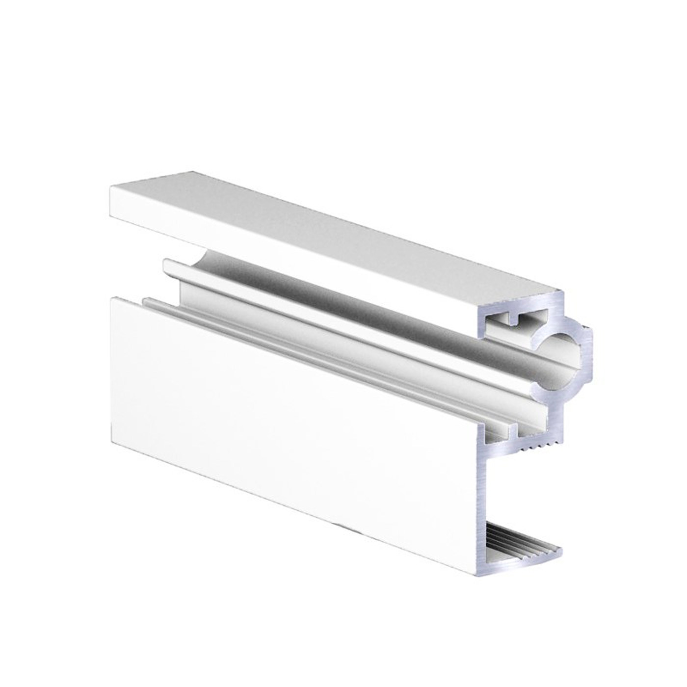 Профиль горизонт. верхний (верхняя рамка) RAL9016 Slim БЕЛЫЙ МУАР (6,0)АВД-3766