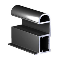 Профиль вертик. алюм. Асимметрич. RAL 9005 Slim ЧЕРНЫЙ глянец  ( 5.4 )АВД-0580