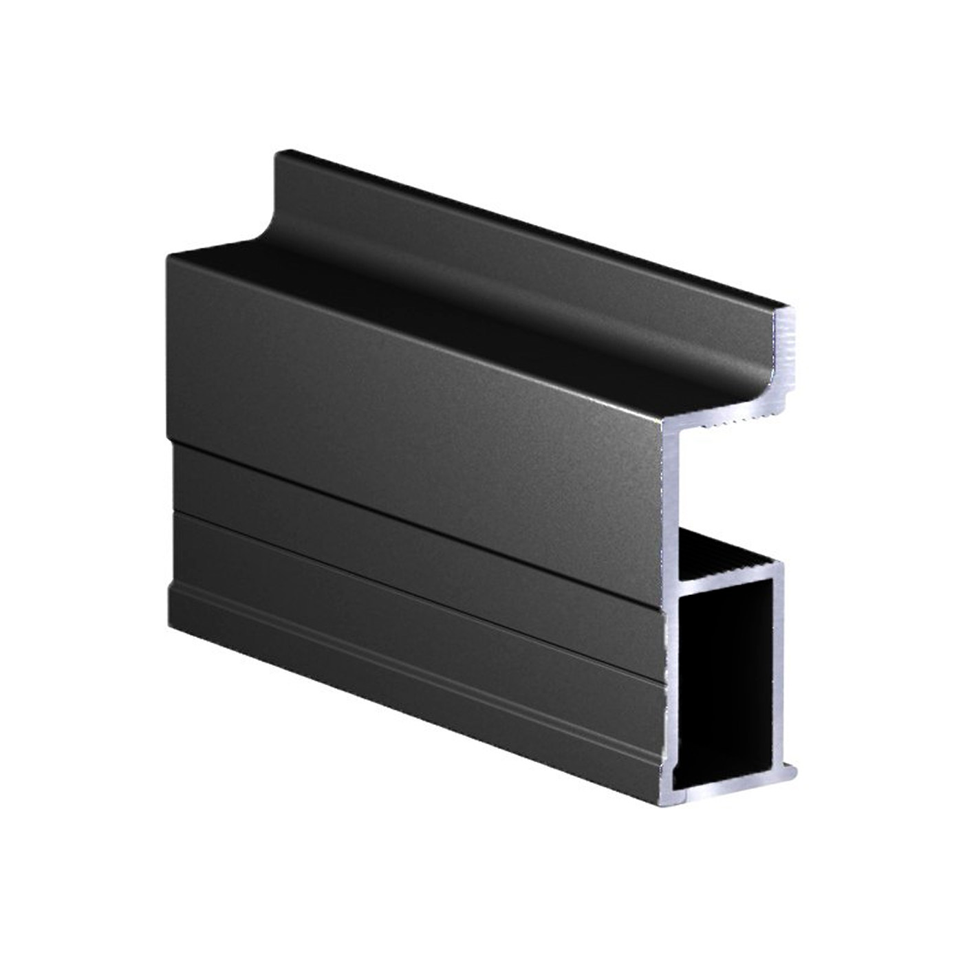 Профиль вертик. алюм. Асимметрич. RAL 9005 Slim ЧЕРНЫЙ глянец ( 5.4 ) АВД-5783