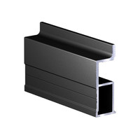 Профиль вертик. алюм. Асимметрич. RAL 9005 Slim ЧЕРНЫЙ глянец ( 5.4 ) АВД-5783