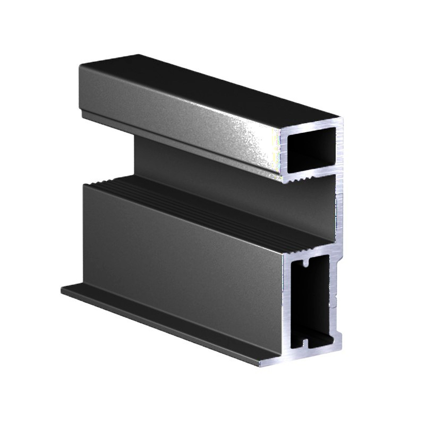 Профиль вертик. алюм. Асимметрич. RAL 9005 Slim ЧЕРНЫЙ матовый ( 5.4 )АВД-0533