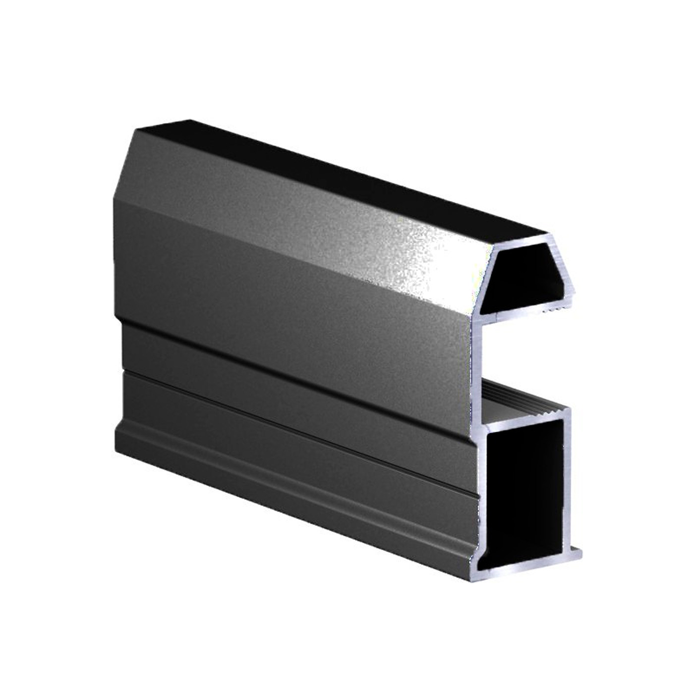 Профиль вертик. алюм. Асимметрич. RAL 9005 Slim ЧЕРНЫЙ матовый ( 5.4 )АВД-5782