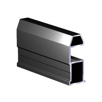 Профиль вертик. алюм. Асимметрич. RAL 9005 Slim ЧЕРНЫЙ матовый ( 5.4 )АВД-5782