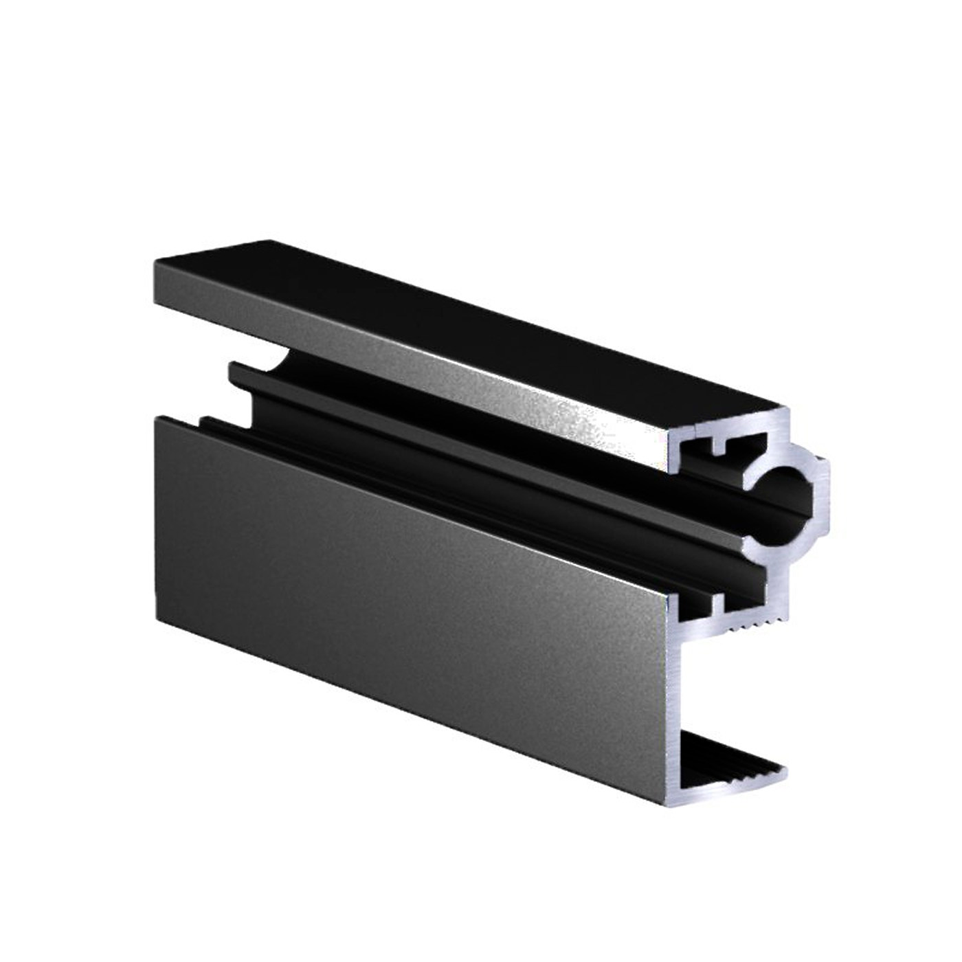 Профиль горизонт. верхний (верхняя рамка) RAL9005 Slim ЧЕРНЫЙ матовый (6,0)АВД-3766