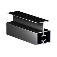 Профиль разделительный с саморезом RAL 9005 Slim ЧЕРНЫЙ матовый (6.0) АВД-3756