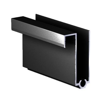 Профиль горизонт. нижний (нижняя рамка) RAL9005 Slim ЧЕРНЫЙ матовый (6,0) АВД-4872