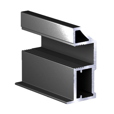 Профиль вертик. алюм. Асимметрич. RAL 9005 Slim ЧЕРНЫЙ матовый ( 5.4 ) АВД-0579