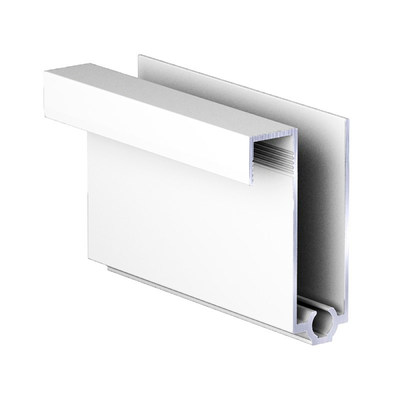 Профиль горизонт. нижний (нижняя рамка) RAL 9016 Slim БЕЛЫЙ глянец (6,0) АВД-4872