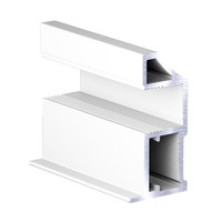 Профиль вертик. алюм. Асимметрич. RAL 9016 Slim БЕЛЫЙ глянец ( 5.4 ) АВД-0579