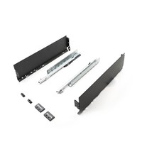 EVA SlightBox комплект ящика L450мм, H120мм, серый, част. выдвижение с доводчиком (уп1 шт) 00-00004119