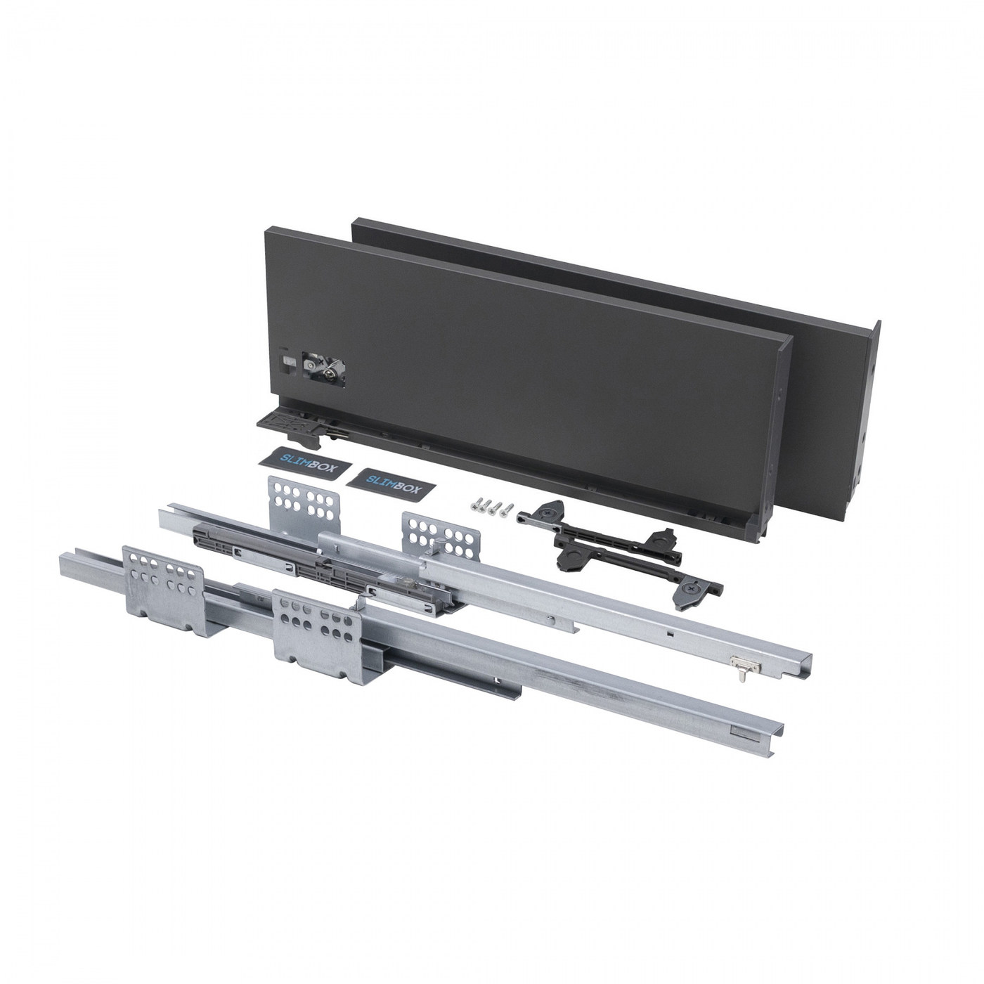 Slimbox 175*500 (высокий) push to open графит AKS 57012