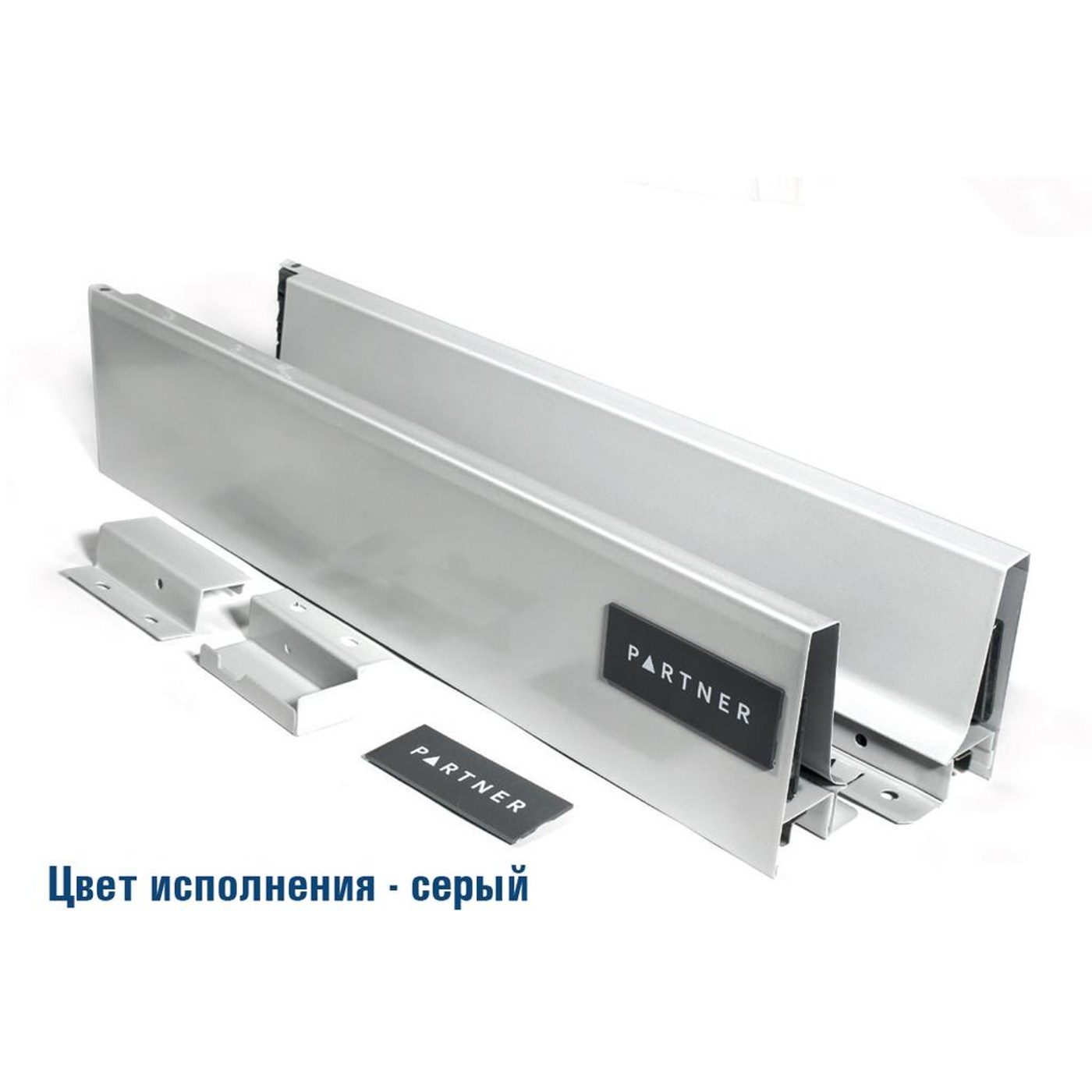 Л-бокс 89х500 серый PB89Л/500/GR ПАРТНЕР