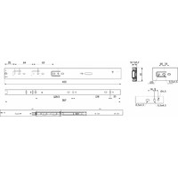 Направляющая шариковая h35 L-400 с доводчиком AKS PLUS 81791