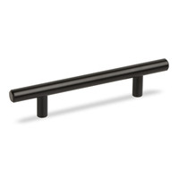 Ручка-рейлинг D12мм 160мм, матовый черный L530T12 (25/100) 61523