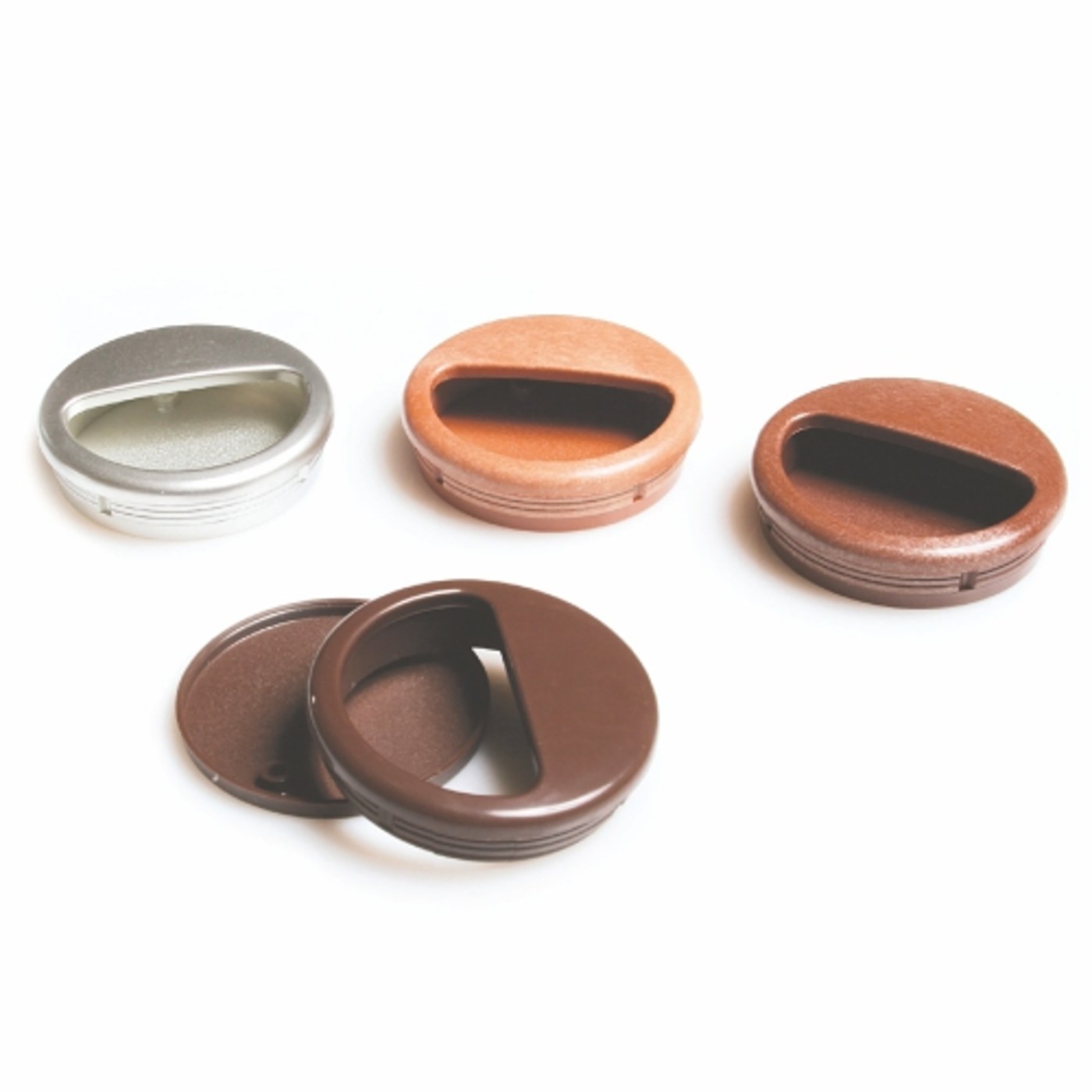 Ручка мебельная врезная раковина Р1 металлик АЛДИ