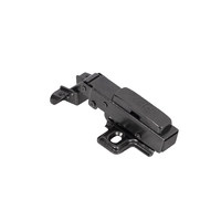 Петля накладная 09 с доводчиком для алюминевого профиля h0, clip-on, черная AKS 88327