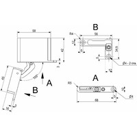 Петля встраиваемая в корпус с доводчиком 3D регулировка с саморезами AKS SMART AKS 90967