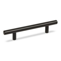 Ручка-рейлинг EVA TUBE-12 160мм (L210мм), d 12мм, черный матовый (уп10 шт) 1058