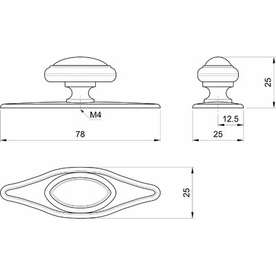 Ручка WP11-52 старое золото AKS  67364