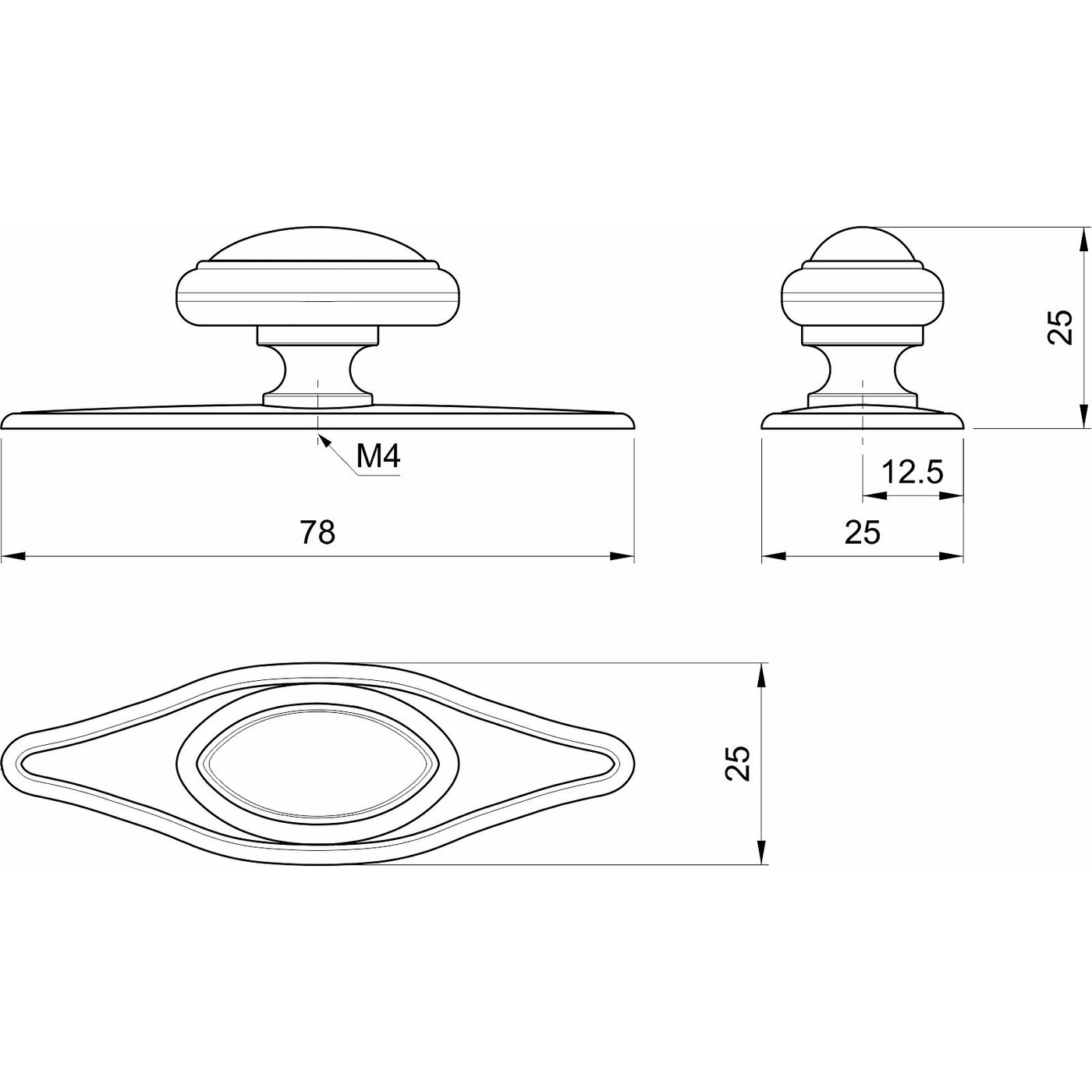 Ручка WP11-52 старое золото AKS  67364