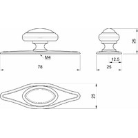Ручка WP11-52 старое золото AKS  67364
