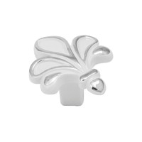 Ручка мебельная MILK кнопка, белый/золото AKS  45279